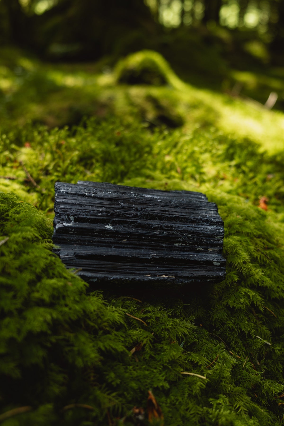 Black Tourmaline crystal pendant.