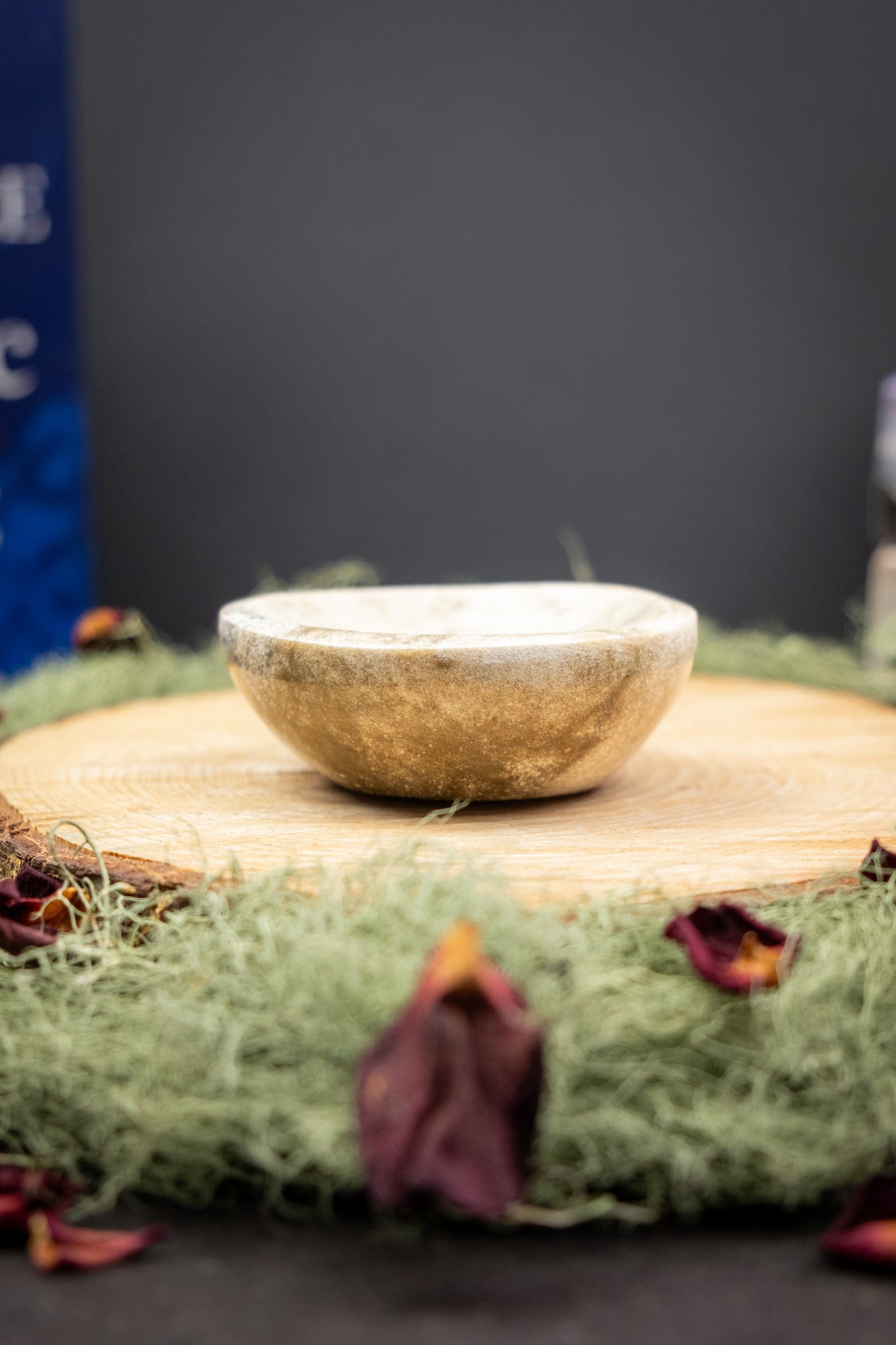 Ocean Jasper Crystal Bowl, Healing Gemstone Dish for Meditation, Energy Cleansing and Calming Home Décor