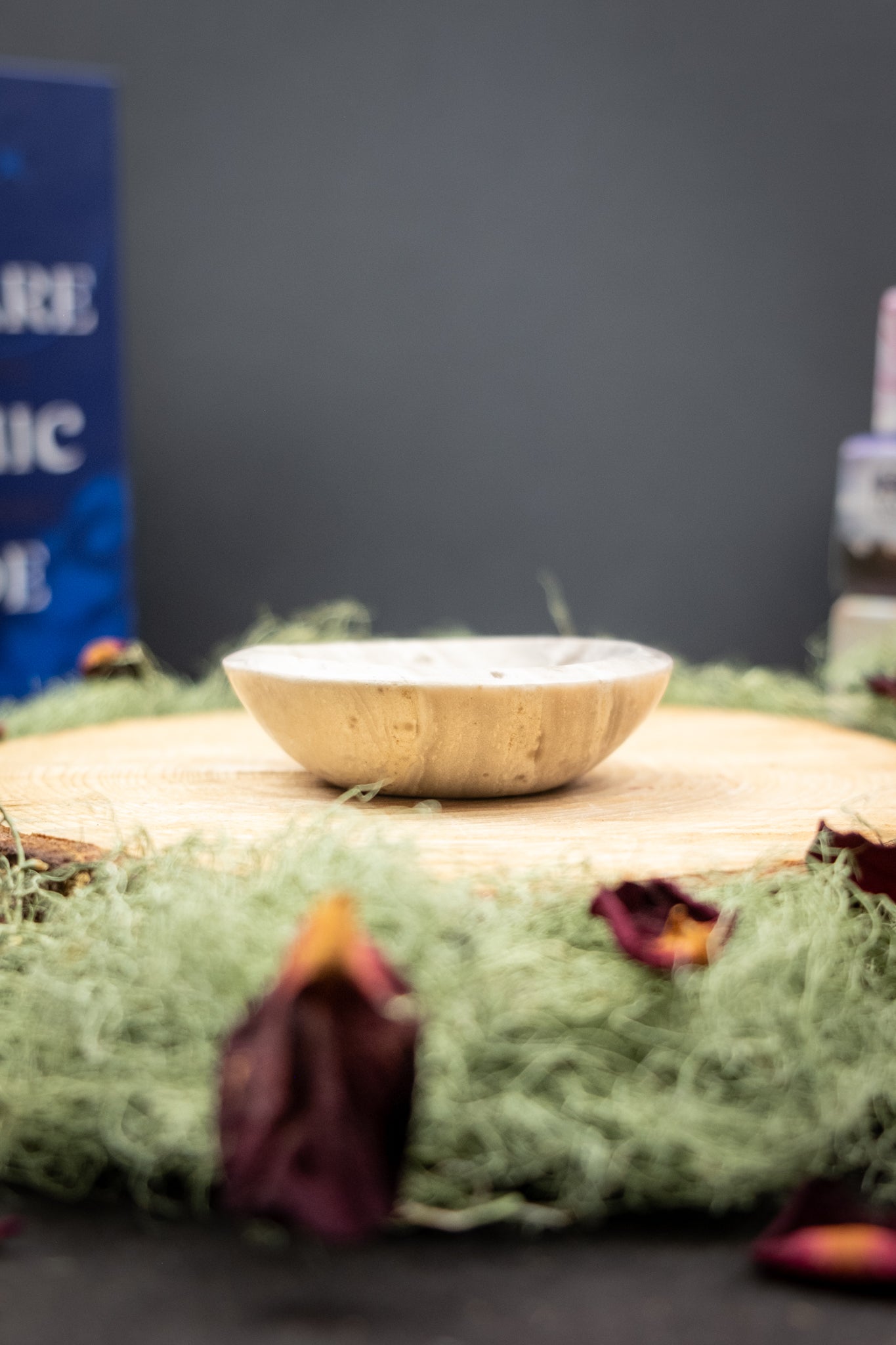 Ocean Jasper Crystal Bowl, Healing Gemstone Dish for Meditation, Energy Cleansing and Calming Home Décor