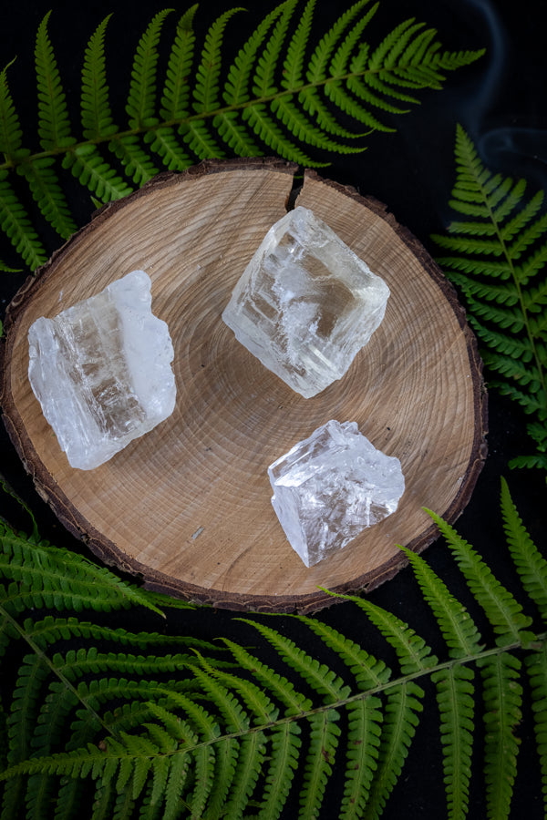 Ice White Calcite, Raw