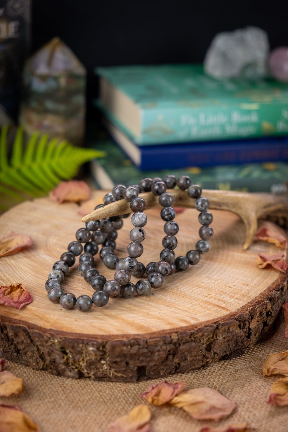 Yooperlite Bracelet 6mm Beads, Menopause Support Crystal Jewellery for Calm Awareness Emotional Balance and Intuitive Insight, Ease menopause, inflammation and headaches.