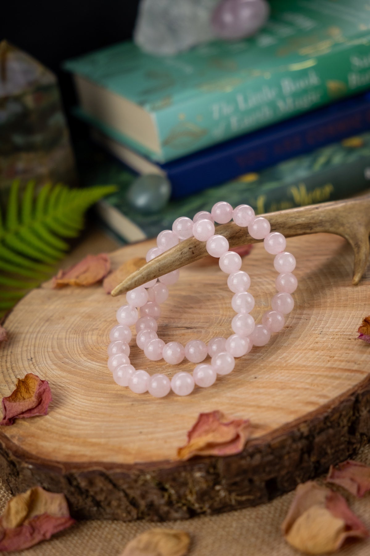 Rose quartz crystal bracelet, Crystal for self love, Self care, Heart healing.