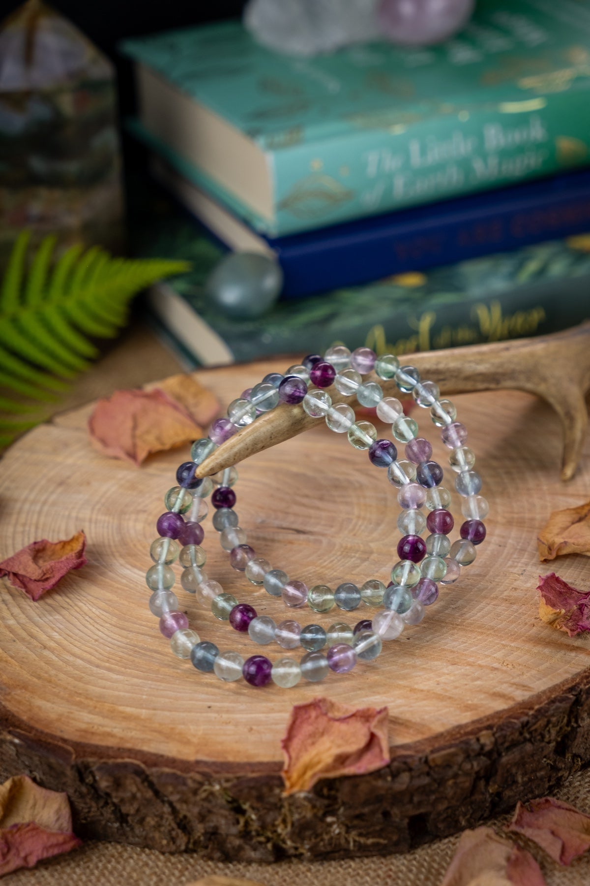 Fluorite crystal bracelet, Flush toxins, boosts immunity, Ease joint pain