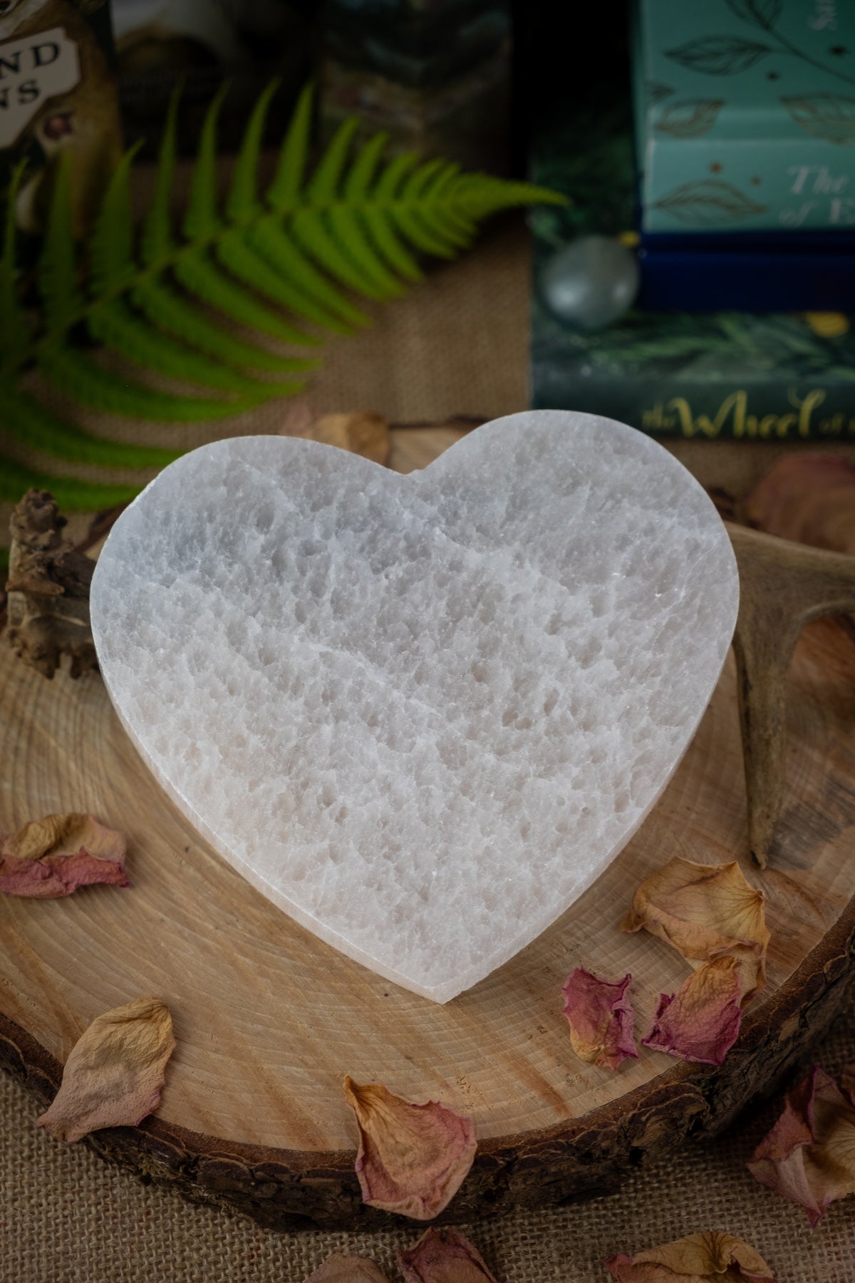 Selenite Heart shaped crystal charging plate, Large selenite, Crystal cleanser.