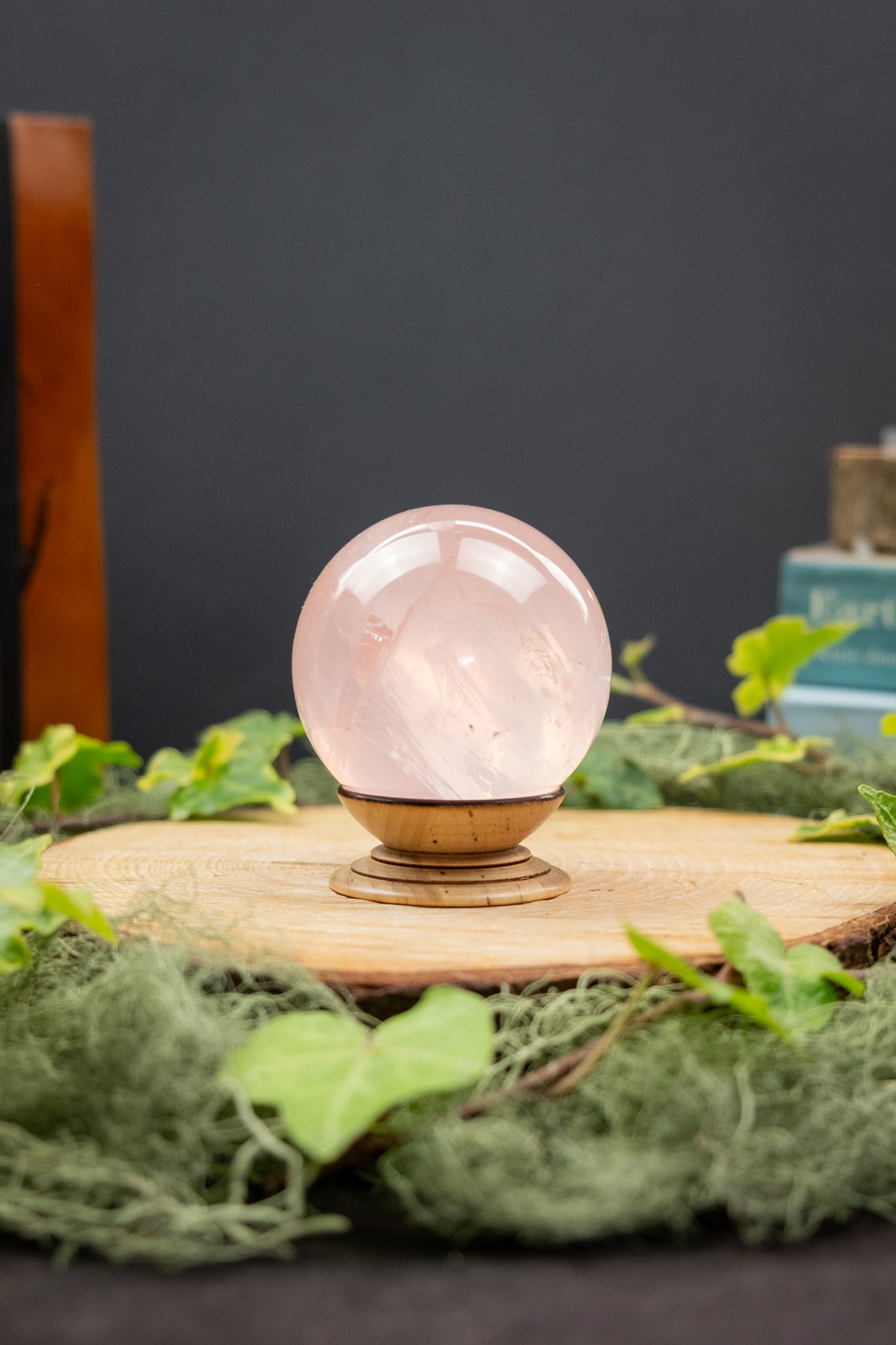 High Grade Rose Quartz Sphere Madagascar, Gemmy Pink Crystal Stone, Exceptional Clarity with Rainbows and Star Asterism