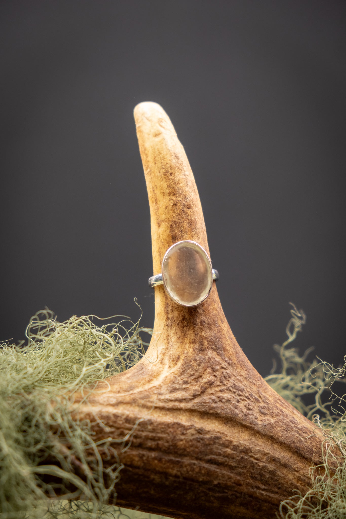 Rare Libyan Desert Glass Ring, Sterling Silver Crystal Ring, High Grade Yellow Tektite Gem Stone Jewellery, One of a Kind Size P