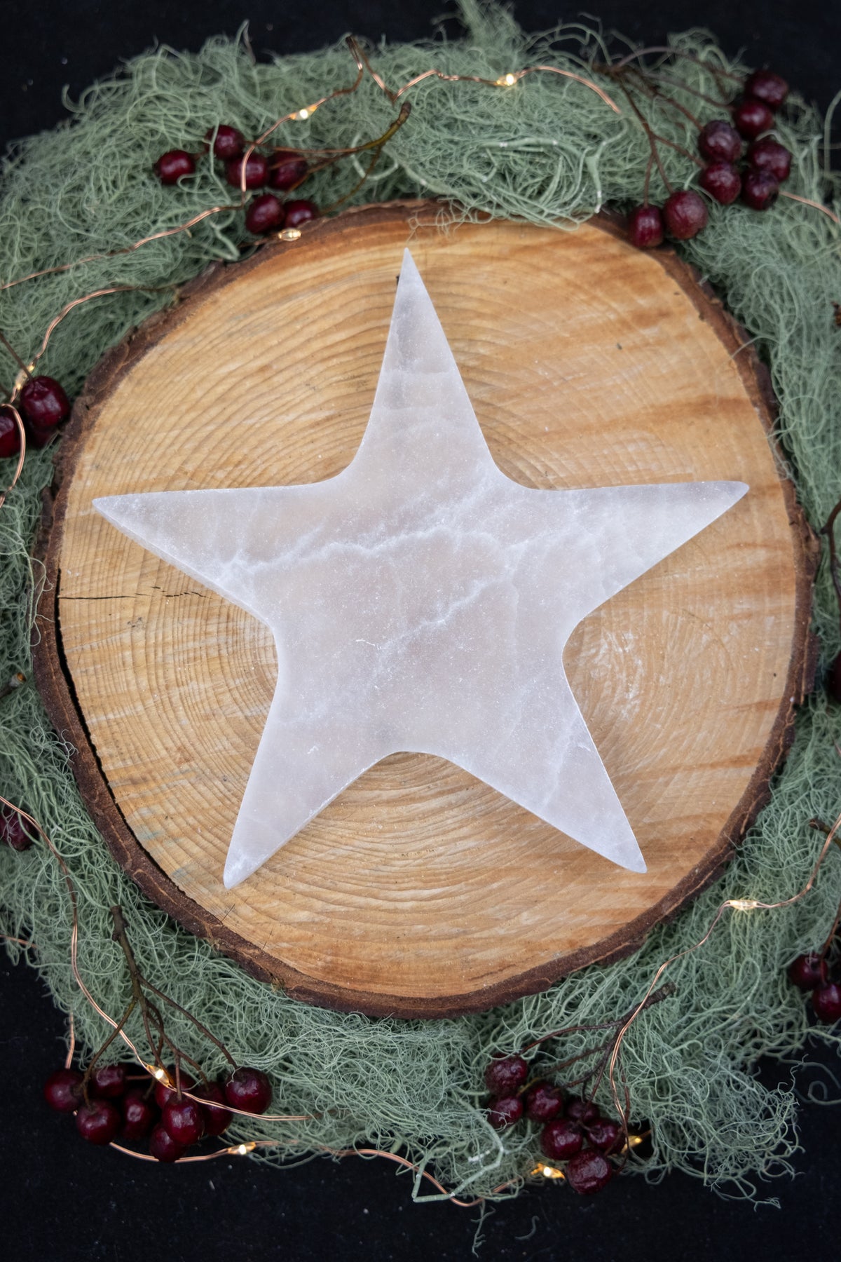 Selenite Star Charging Plate