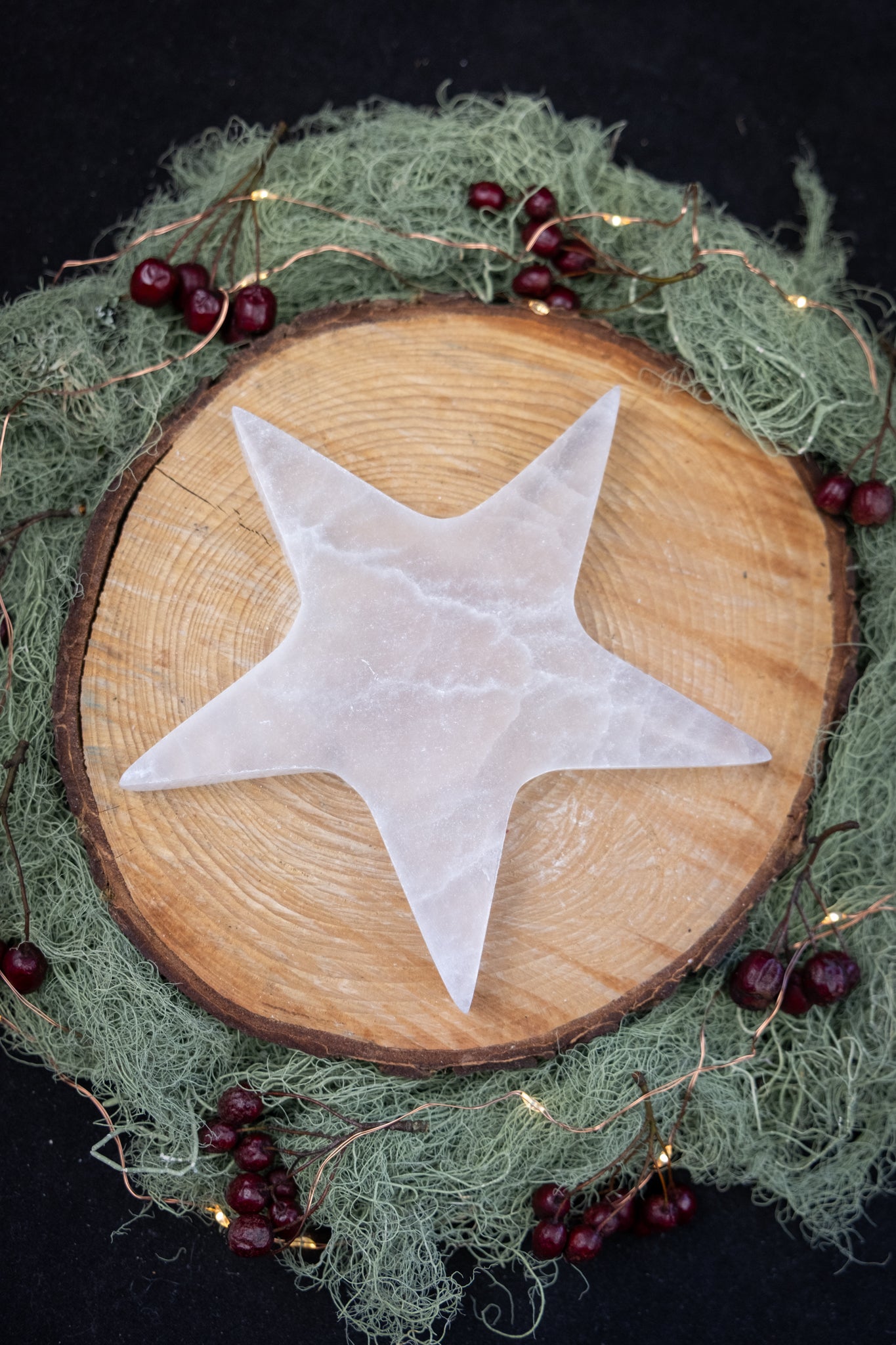 Selenite Star Charging Plate, Crystal Cleansing Charging Dish, Energy Clearing Tool for Crystals and Sacred Space