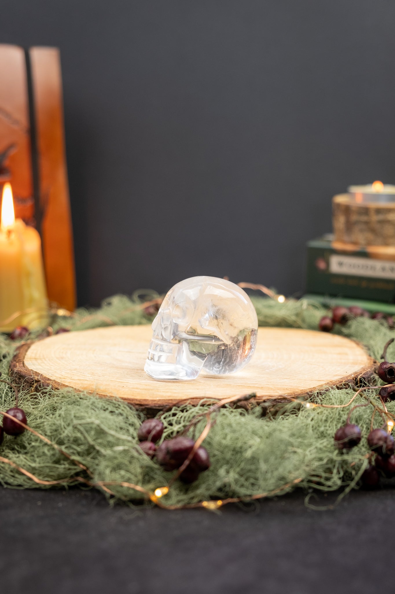 Lemurian Crystal Skull High Grade Clarity Crystal Skull Gem Stone Carving Hand Carved Quartz with Rainbows