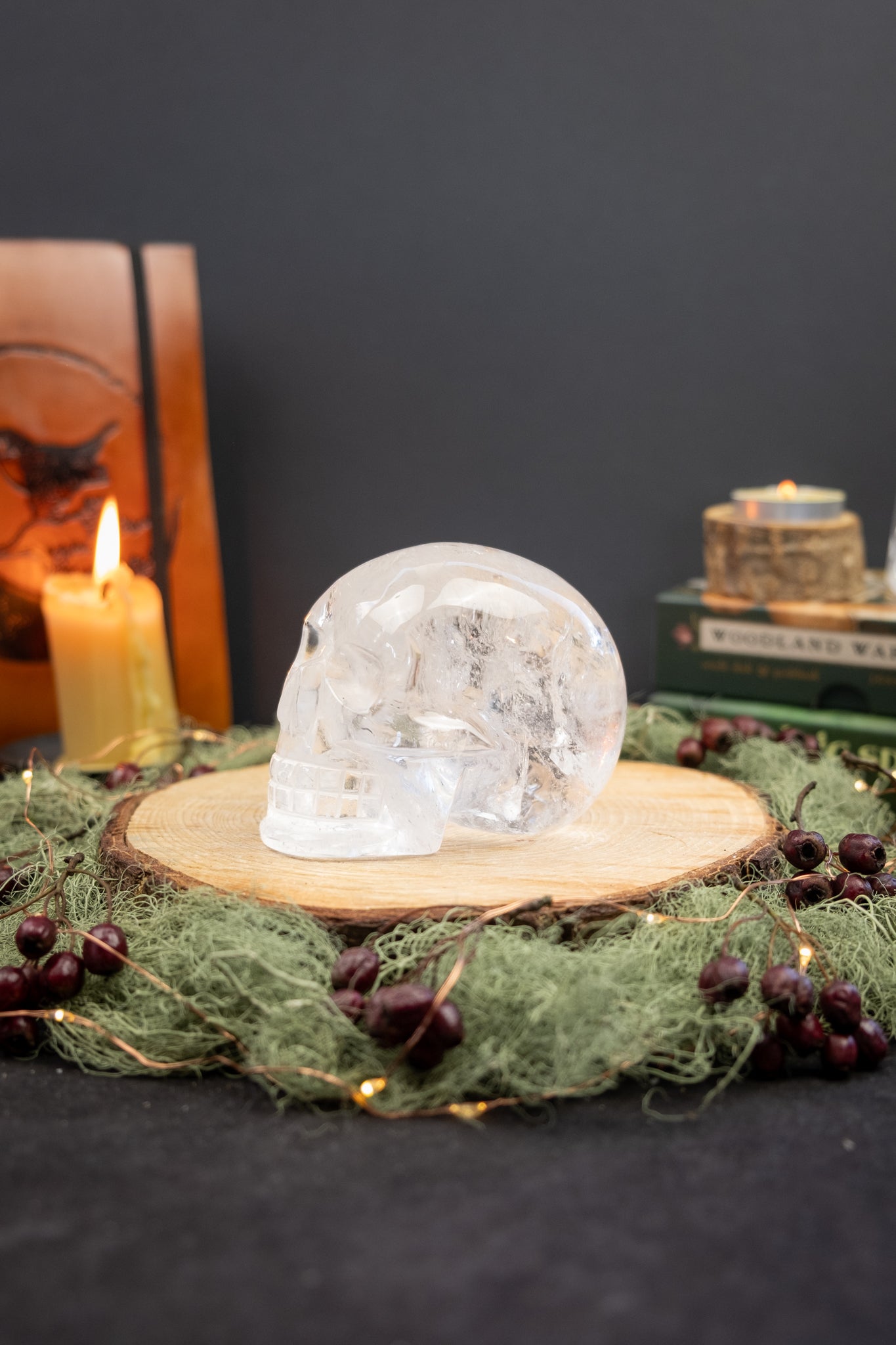 Lemurian Crystal Skull High Grade Clarity Crystal Skull Gem Stone Carving Hand Carved Quartz with Rainbows