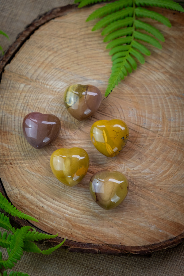 Mookaite Jasper Heart shaped crystal, Crystal for insight, wisdom, Solar plexus and heart chakra.
