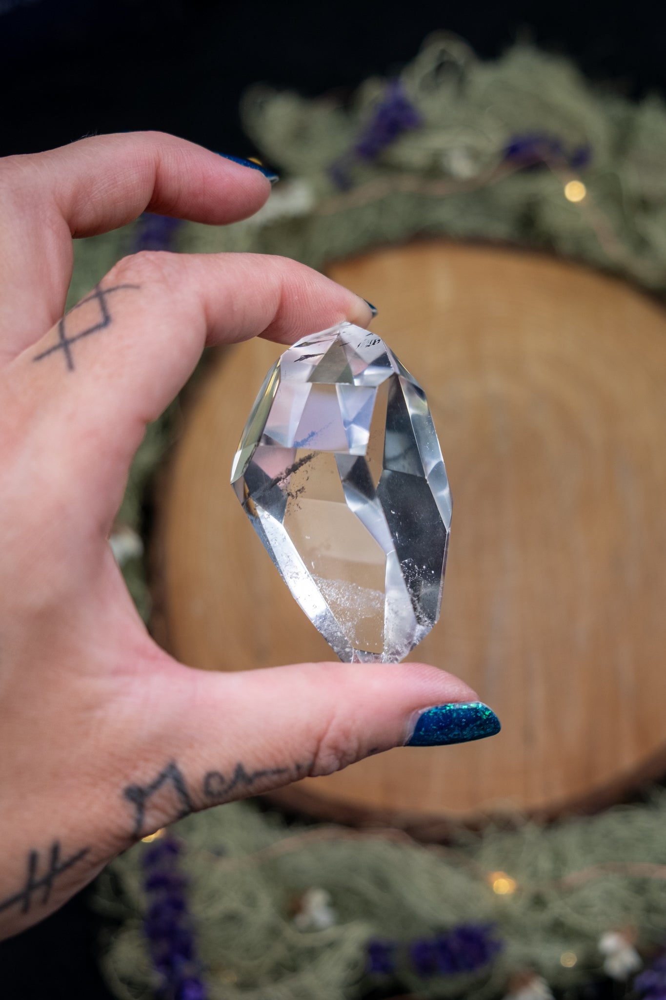 Phantom Lemurian Quartz Double Terminated Point