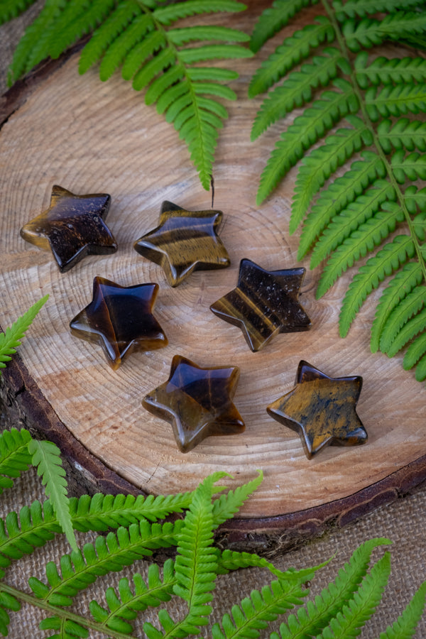 Tigers Eye Crystal Star, A powerful crystal for grounding, protection and bringing clarity of intention.