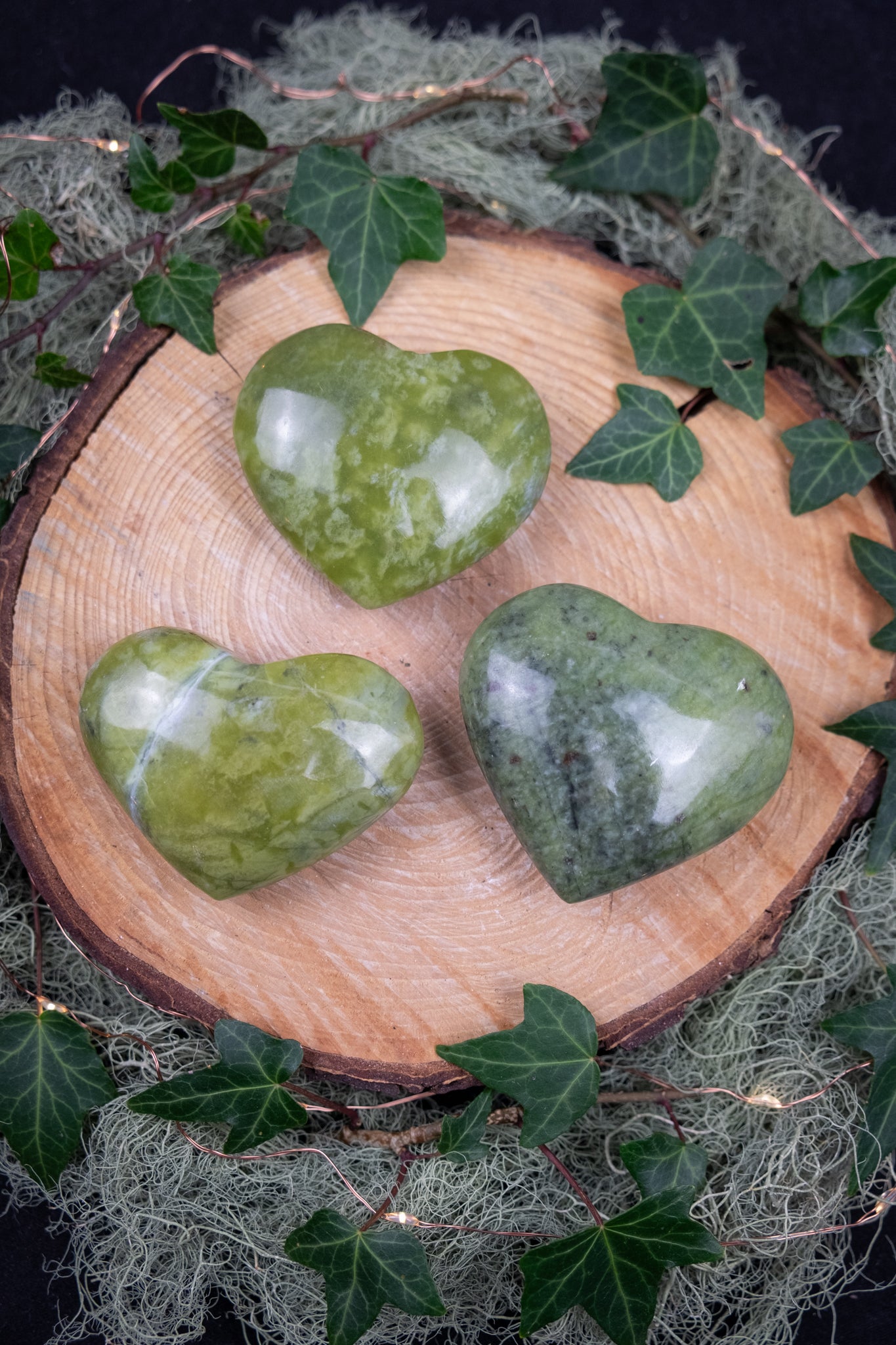 Serpentine Heart Crystal Pakistan, Polished Green Stone, Heart Chakra Healing Crystal, Grounding Emotional Support Gem