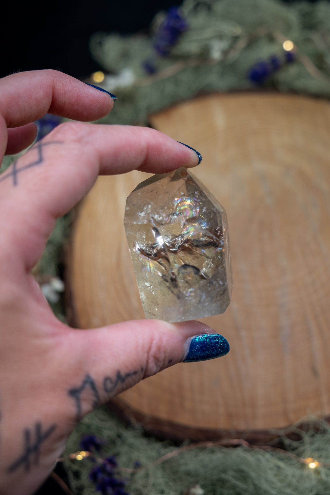 Natural Brazilian Citrine Free Standing Point