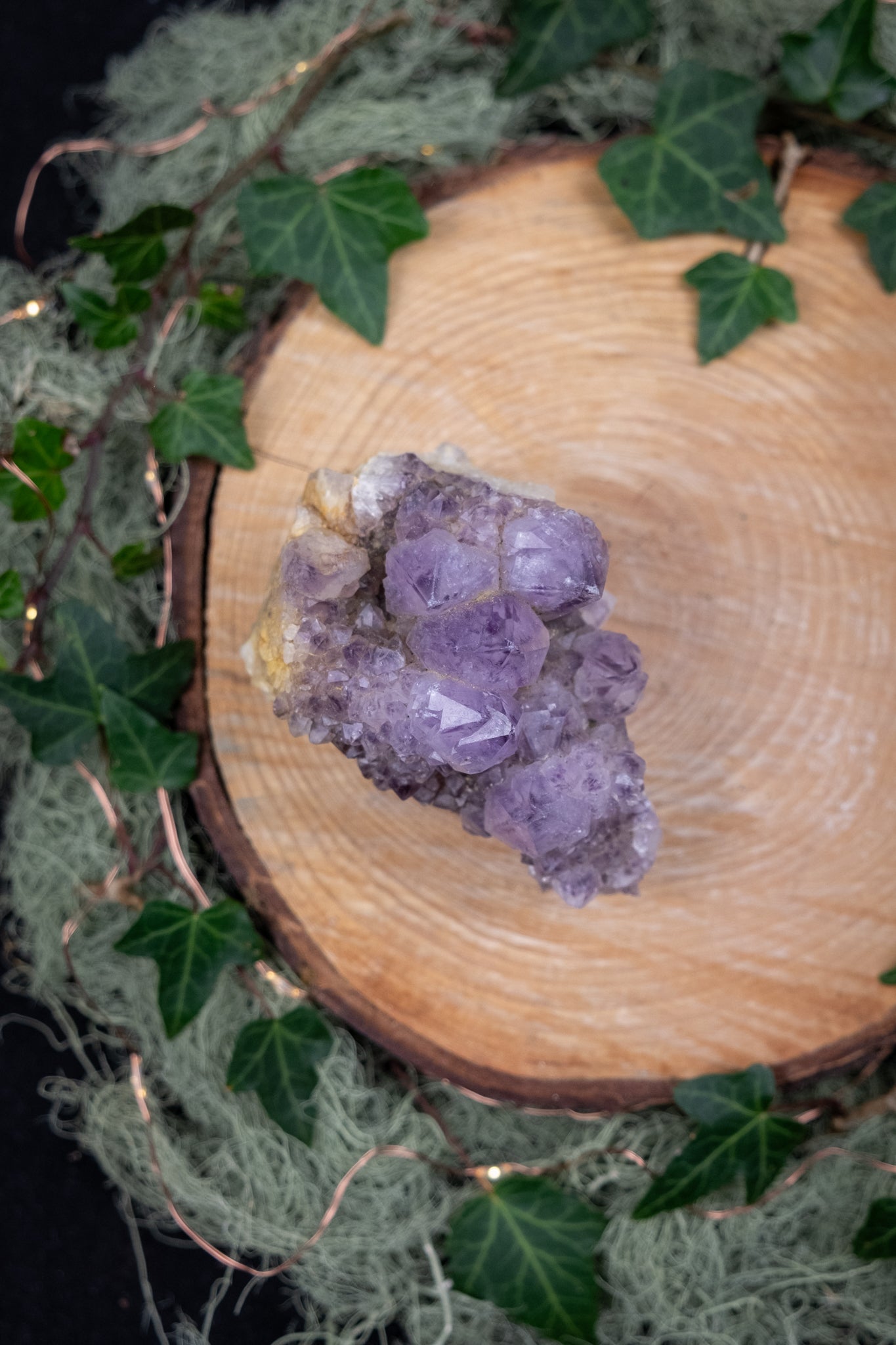 Dark Spirit Quartz Cluster, Phantom Amethyst Spirit Quartz Crystal, High Vibration Healing Stone, Crown Chakra Crystal for Unity and Protection