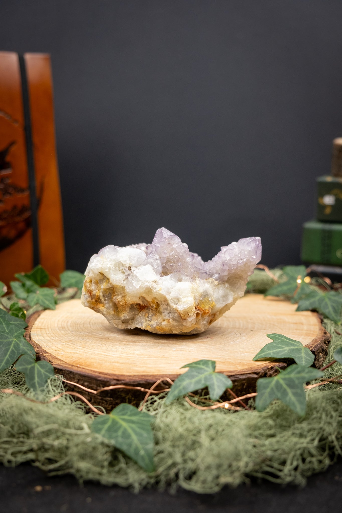 Spirit Quartz Cluster on Matrix, Cactus Quartz Crystal Stone for Unity and Spiritual Growth, South Africa