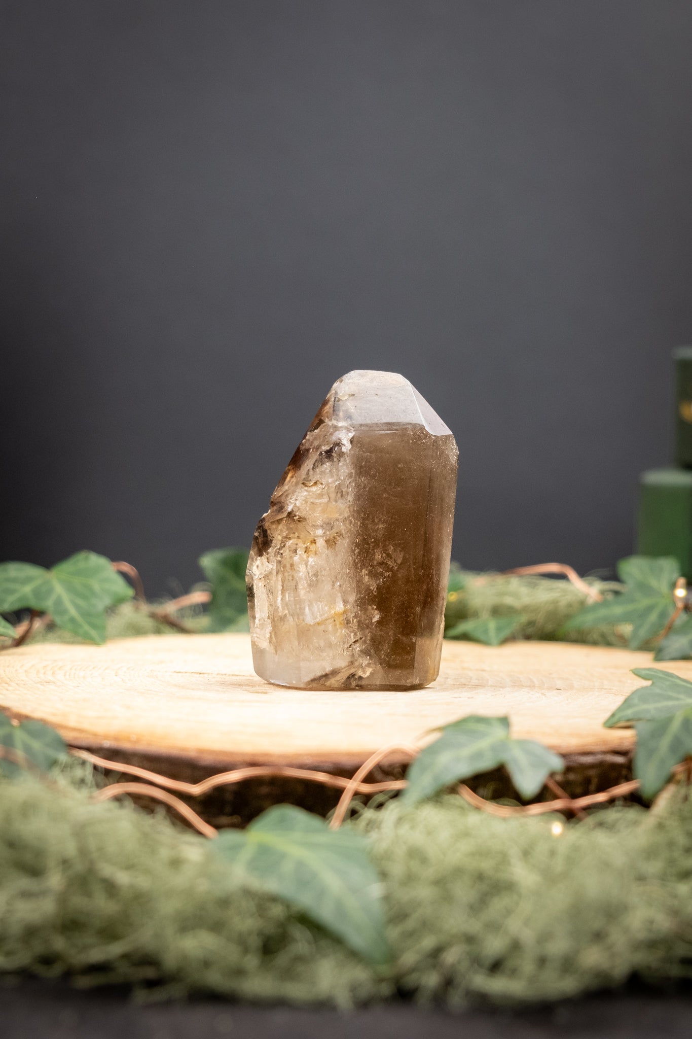 Smokey Quartz Freeform, Phantom Crystal Stone for Grounding and Protection, Ethically Sourced from Brazil