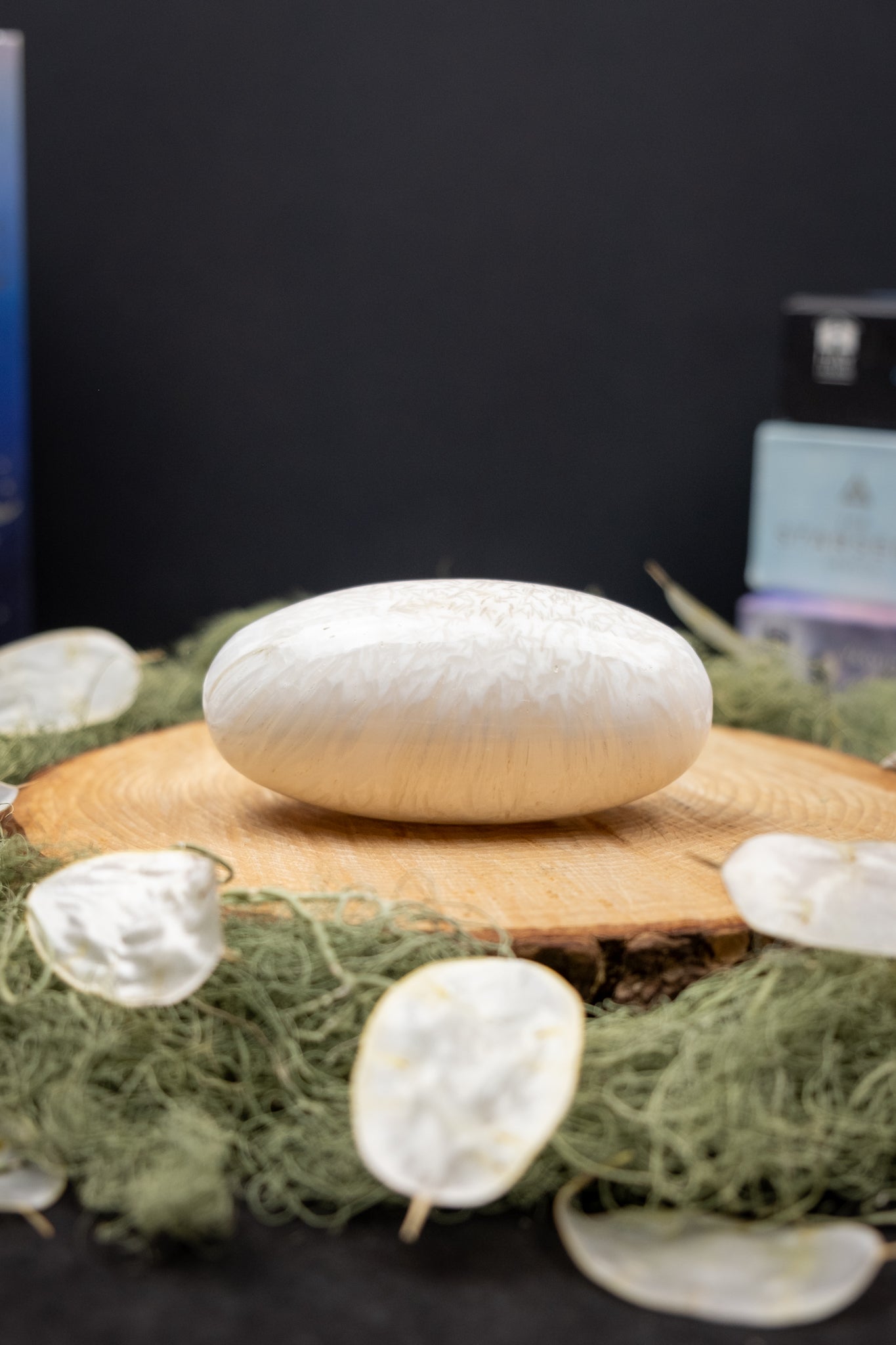 Scolecite Palm Stone, Large Scolecite Crystal for Deep Peace and Spiritual Connection, Ethically Sourced from India