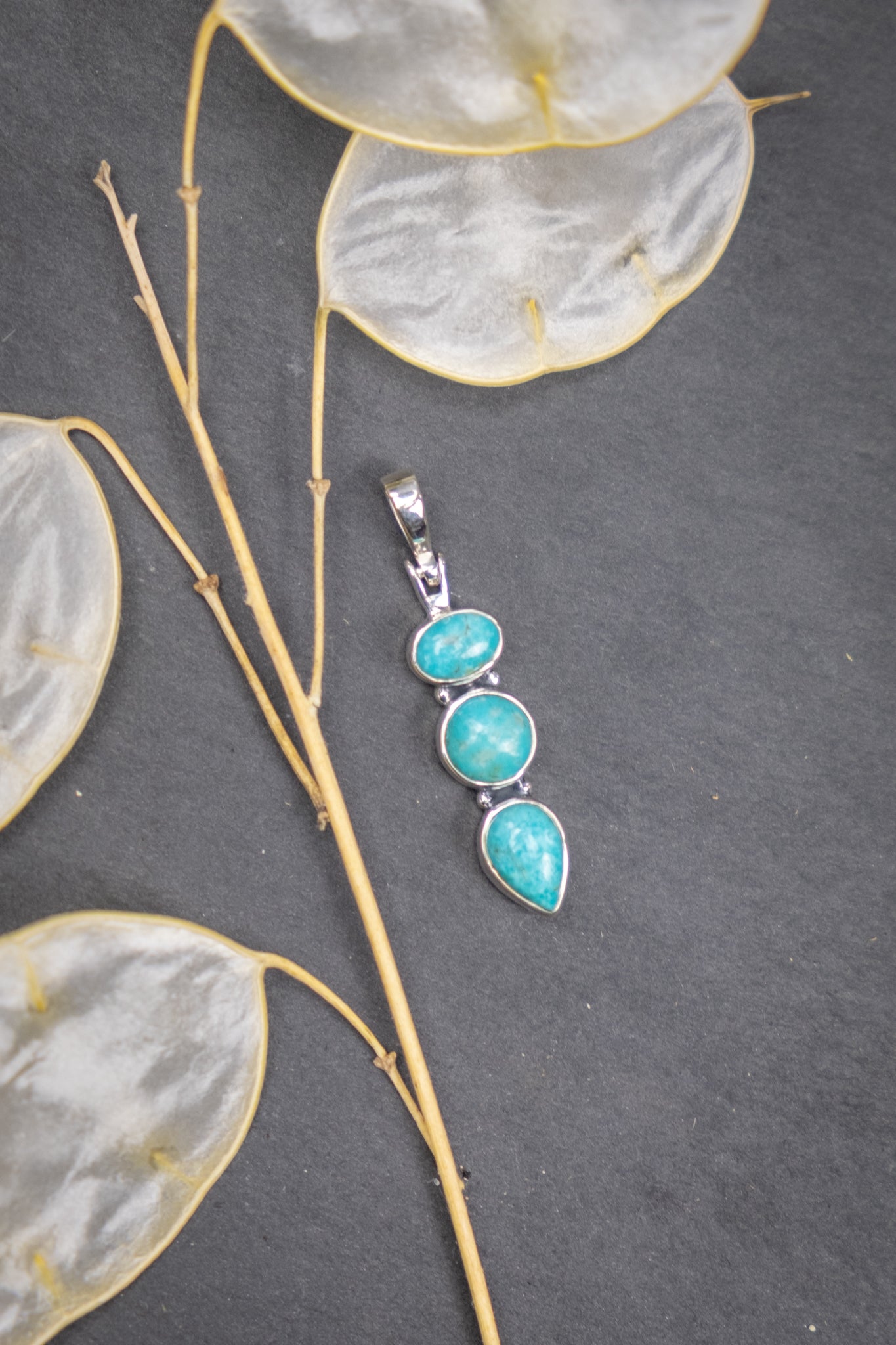 Turquoise Triple Drop Pendant