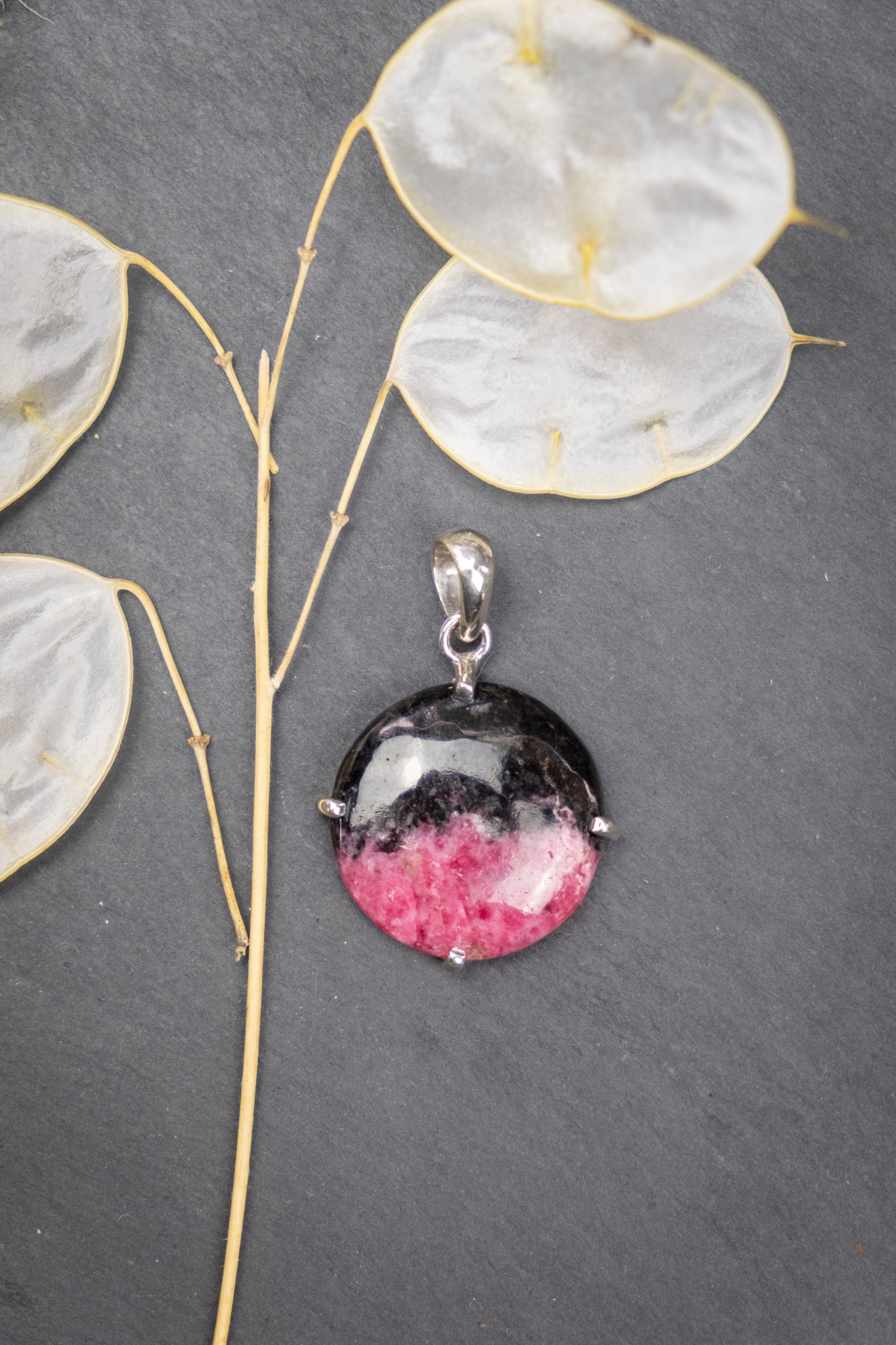 Rhodonite Sterling Silver Pendant