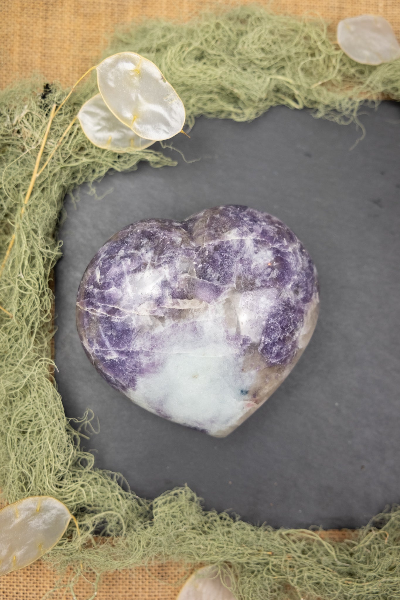 Unicorn Stone Heart on Stand