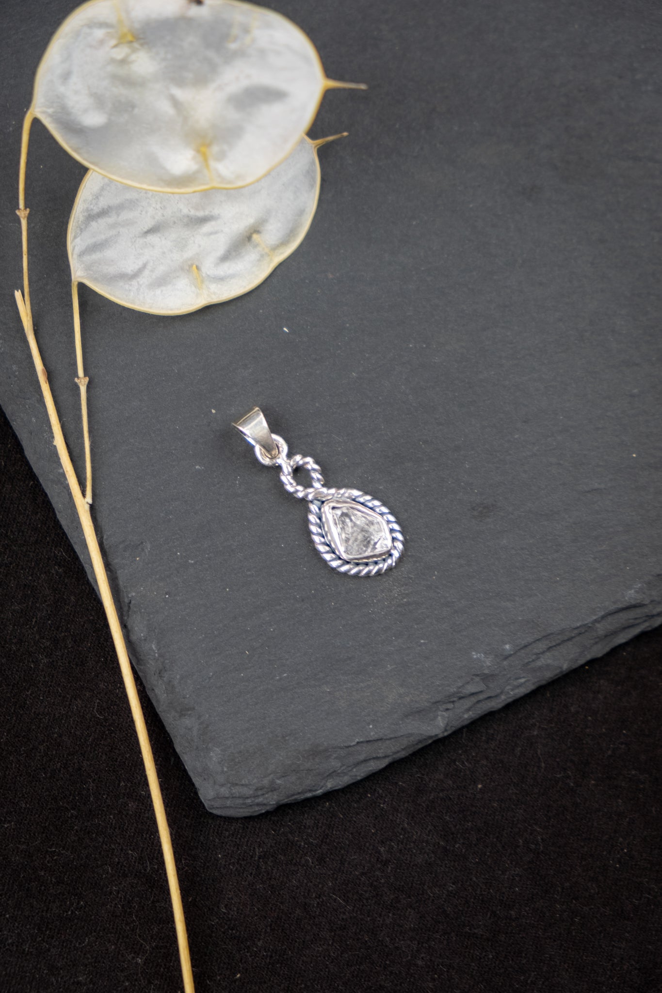 Herkimer Diamond Infinity Pendant