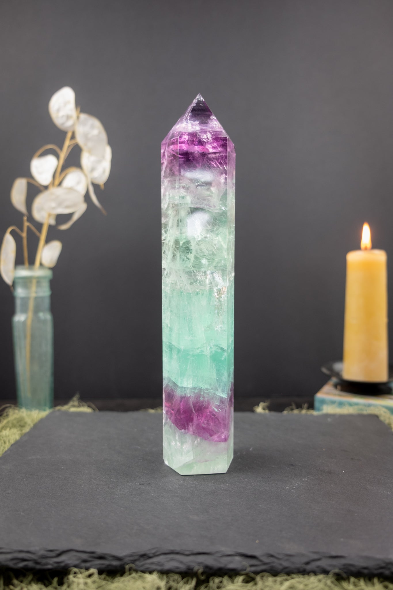 Rainbow Fluorite Point