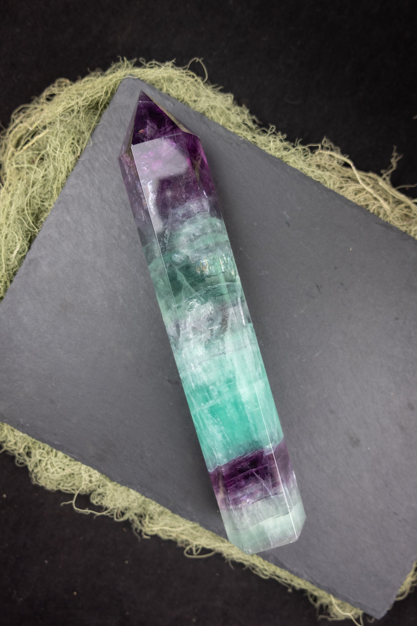 Rainbow Fluorite Point