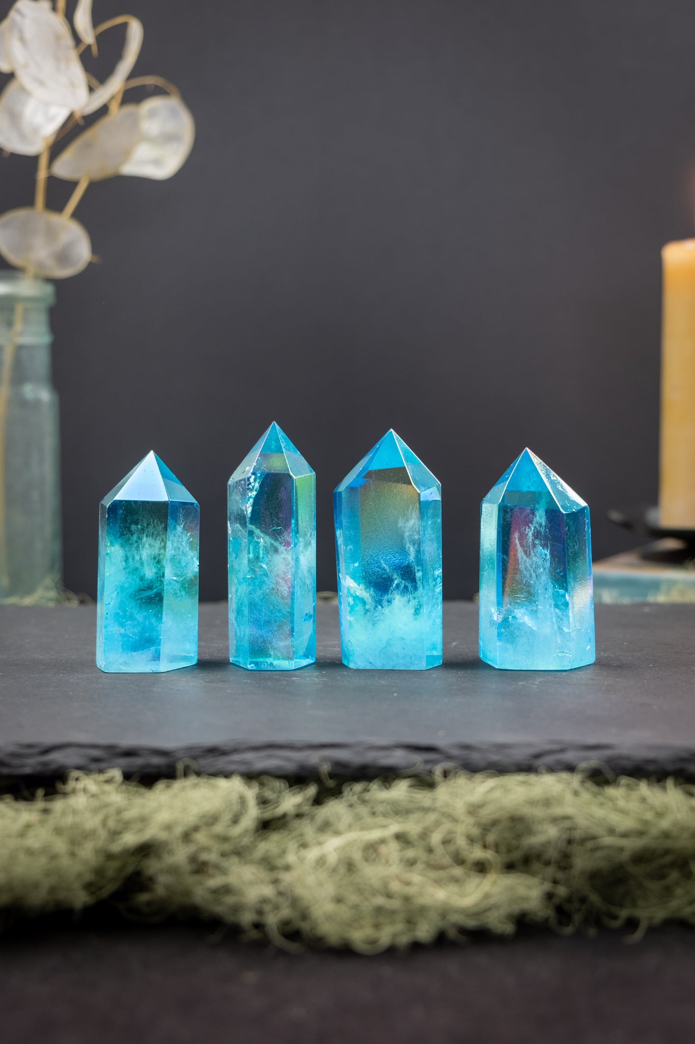 Blue Aura Quartz Point