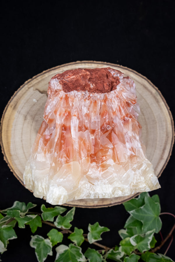Sunset Calcite Crystal, Red and Orange Calcite Stone for Energy Creativity and Vitality, Root and Sacral Chakra Healing Gemstone
