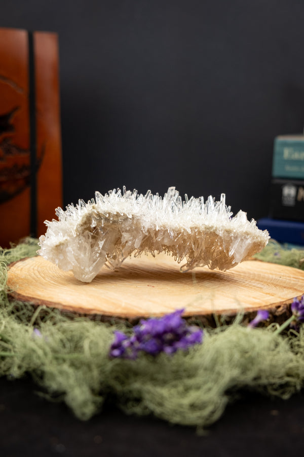 Double Sided Lemurian Needle Quartz on Matrix, Self Healed Stone, High Grade Crystal for Spiritual Growth, Clarity and Resilience