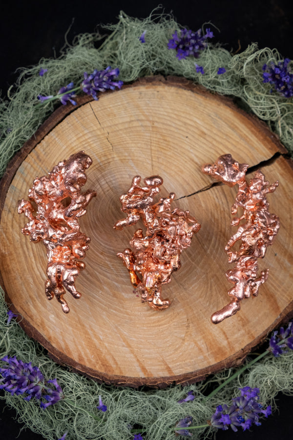 Molten Copper Freeform Stone, Fire Poured Copper Gem, Grounding Elemental Crystal, Alchemy Healing Mineral, Raw Copper Sculpture