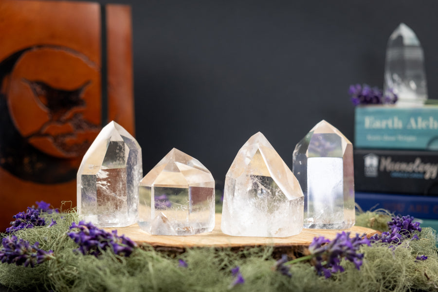 Lemurian Quartz Polished Point, High Grade Crystal Wand for Healing, Meditation, Wisdom, Light Codes, Crown Chakra Gemstone