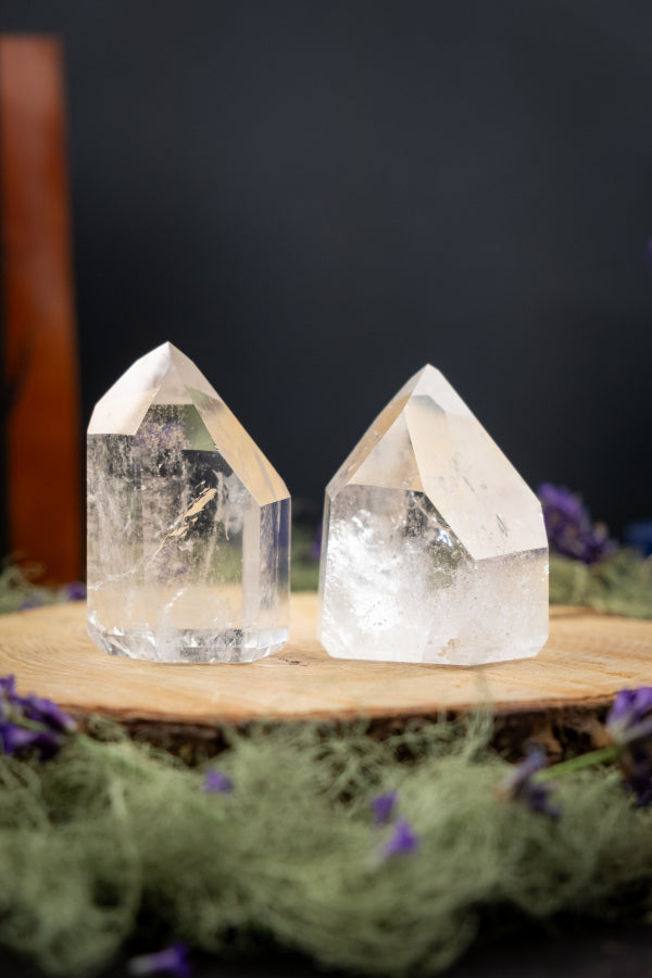 Lemurian Quartz Polished Point, High Grade Crystal Wand for Healing, Meditation, Wisdom, Light Codes, Crown Chakra Gemstone