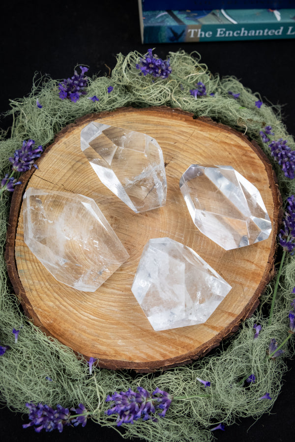 Lemurian Quartz Faceted Gem, High Grade Polished Lemurian Crystal, Intuitively Chosen Stone for Light Activation and Spiritual Clarity