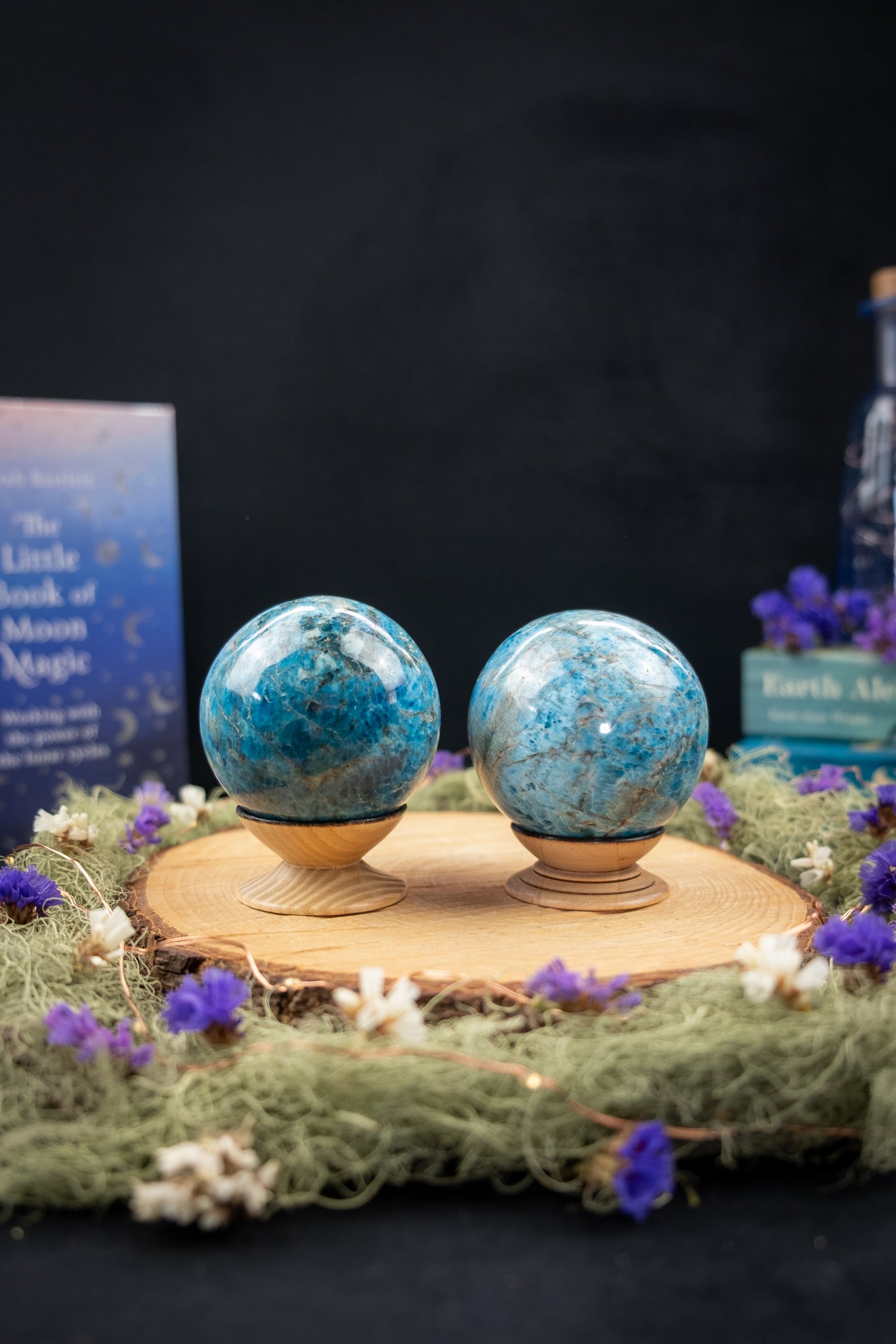 Blue Apatite Sphere