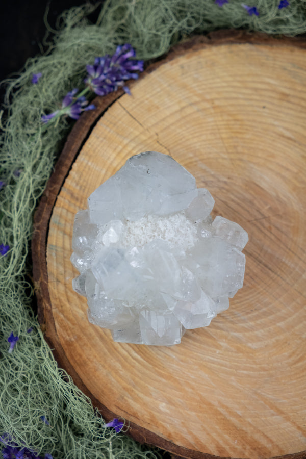 Apophyllite Crystal, Clear Gemstone for Spiritual Awakening, Energy Amplifier, Meditation Stone, Crown Chakra Alignment, Healing Crystal