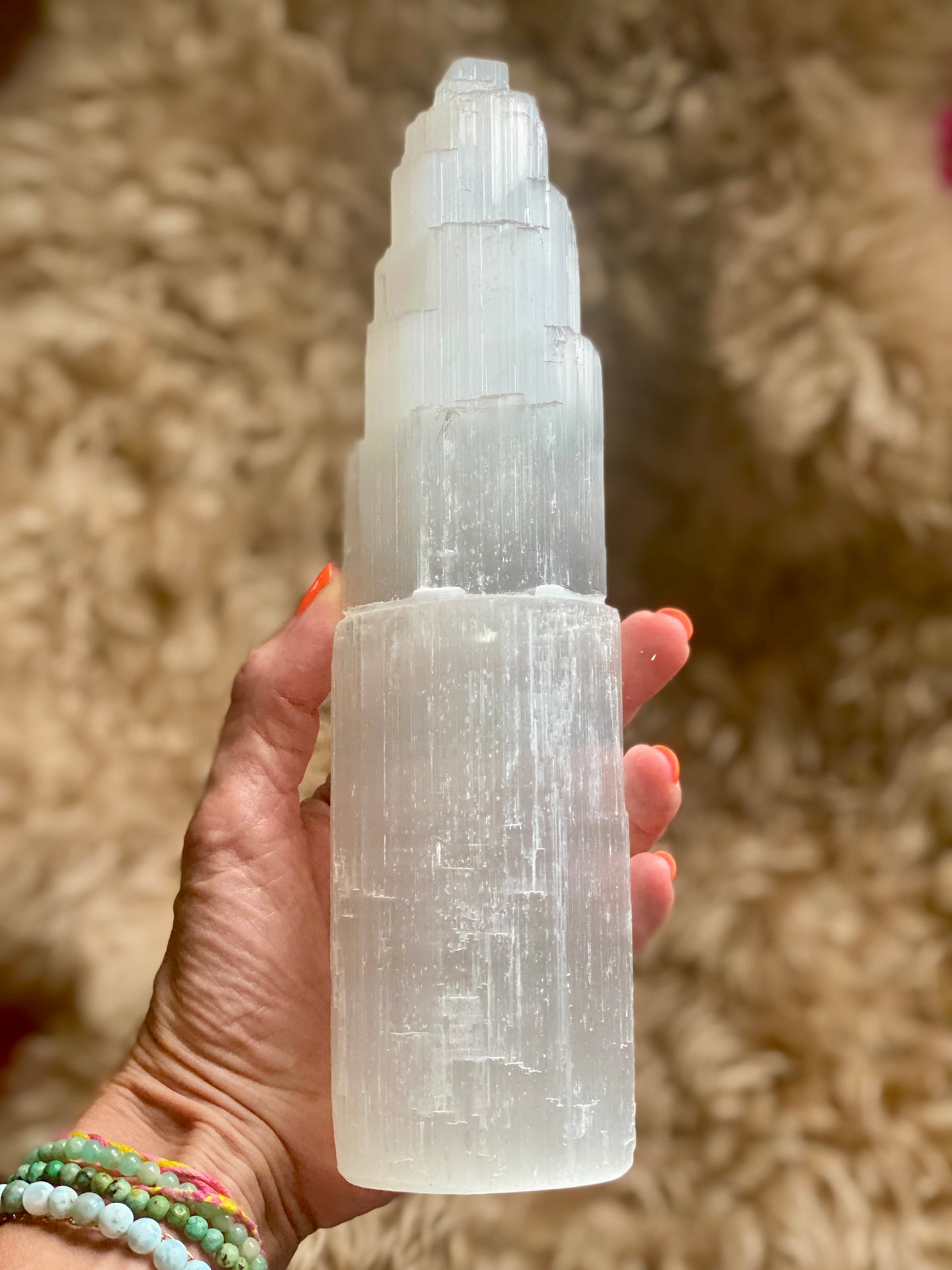 Selenite crystal Tower (X Large), Energy Cleanser, Crystals for home, to release negativity.