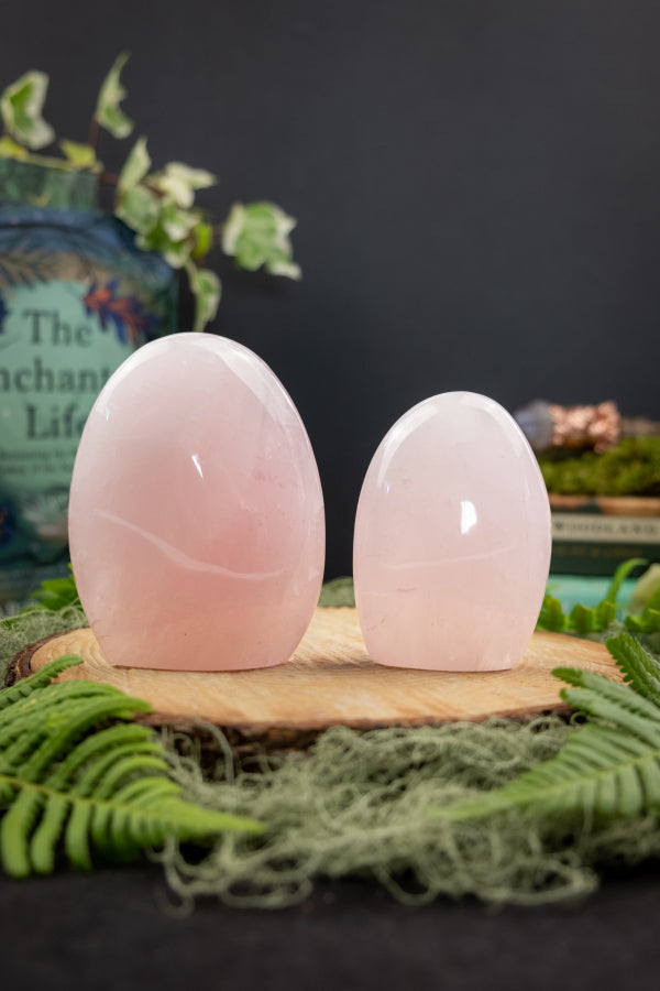 High Grade Rose Quartz Freeform Stone, Soothing Heart Healing Crystal, Love Gem for Emotional Support and Gentle Self Compassion