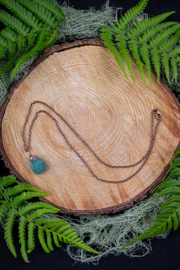 Australian Opal and Copper Pendant, Ethically Sourced Opal Gemstone Necklace, Handmade Crystal Jewellery, Spiritual Healing Stone Gift (Copy)