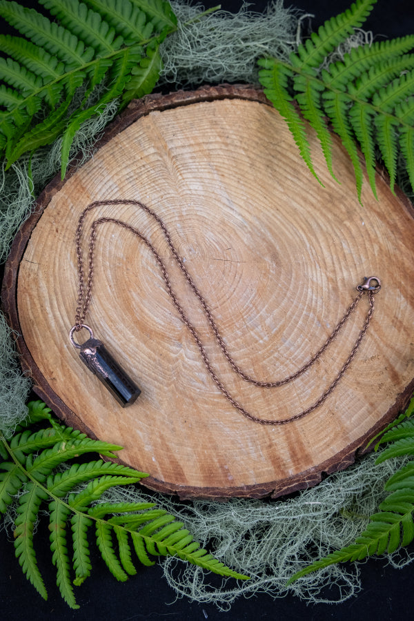 Black Tourmaline and Copper Pendant for Protection, Grounding and Energetic Shielding, Handmade Crystal Necklace, Empaths & Energy Workers (Copy) (Copy)