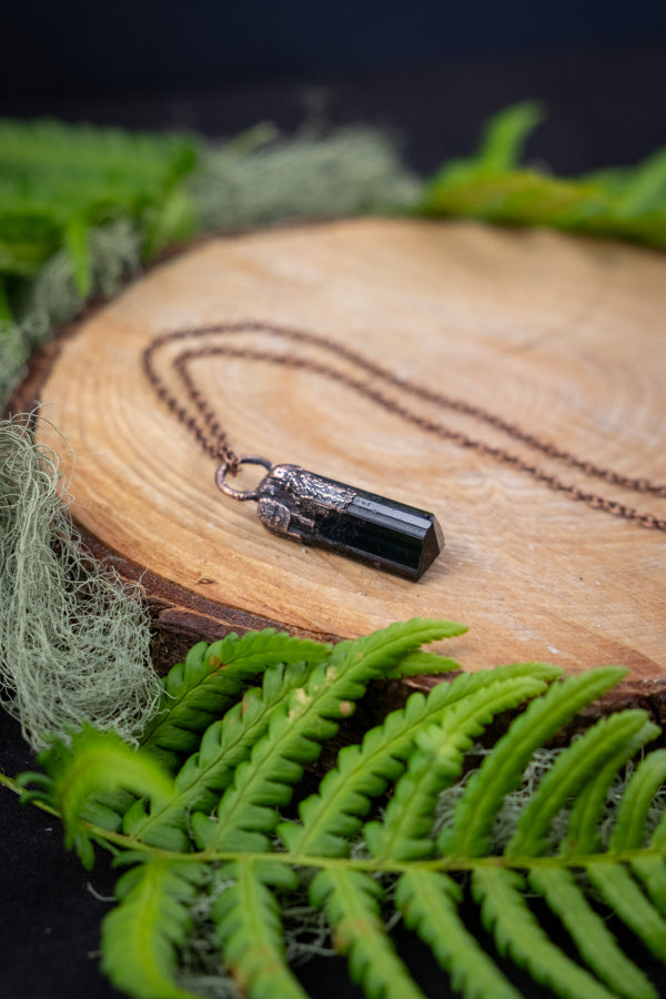 Black Tourmaline and Copper Pendant for Protection, Grounding and Energetic Shielding, Handmade Crystal Necklace, Empaths & Energy Workers (Copy) (Copy)