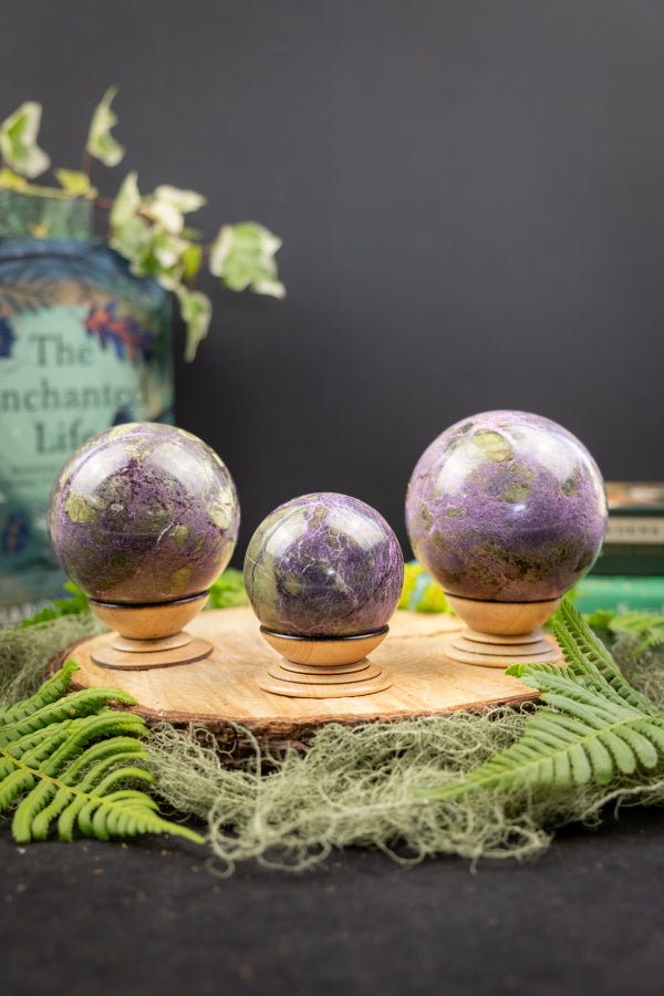 Atlantisite Crystal Sphere for Emotional Healing, Heart Wisdom, and Ancient Earth Energy Connection