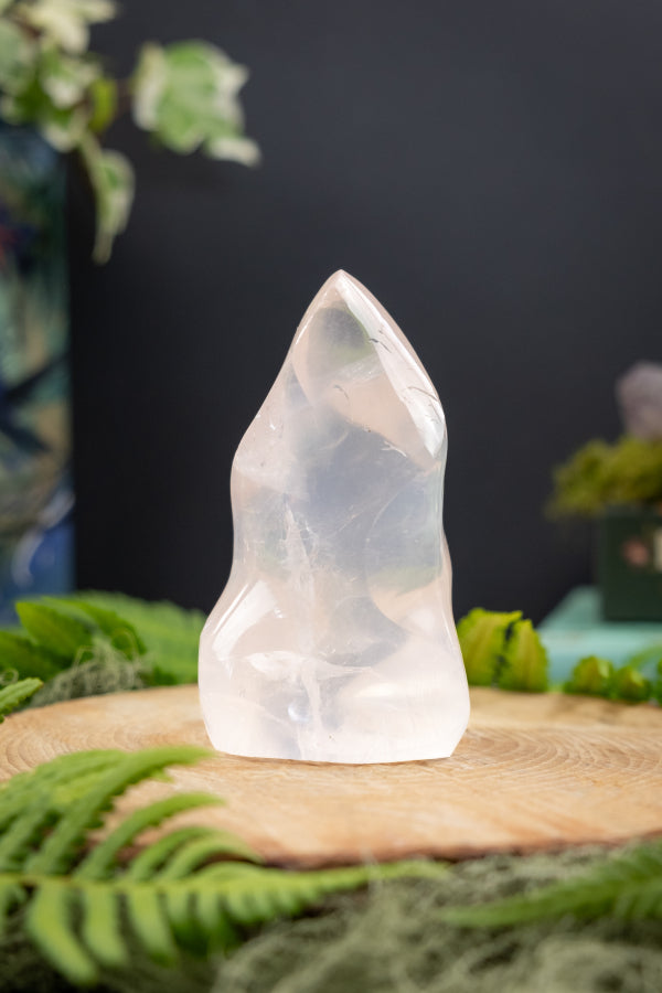 Girasol Flame, Pink Hue, Crystal Flame, Soothing Gemstone, Emotional Healing, Feminine Energy, Reiki Stone, Crystal for Calm