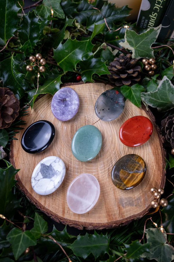 Crystal worry stones, Thumb stone, Anti anxiety tool, Meditation Crystal.