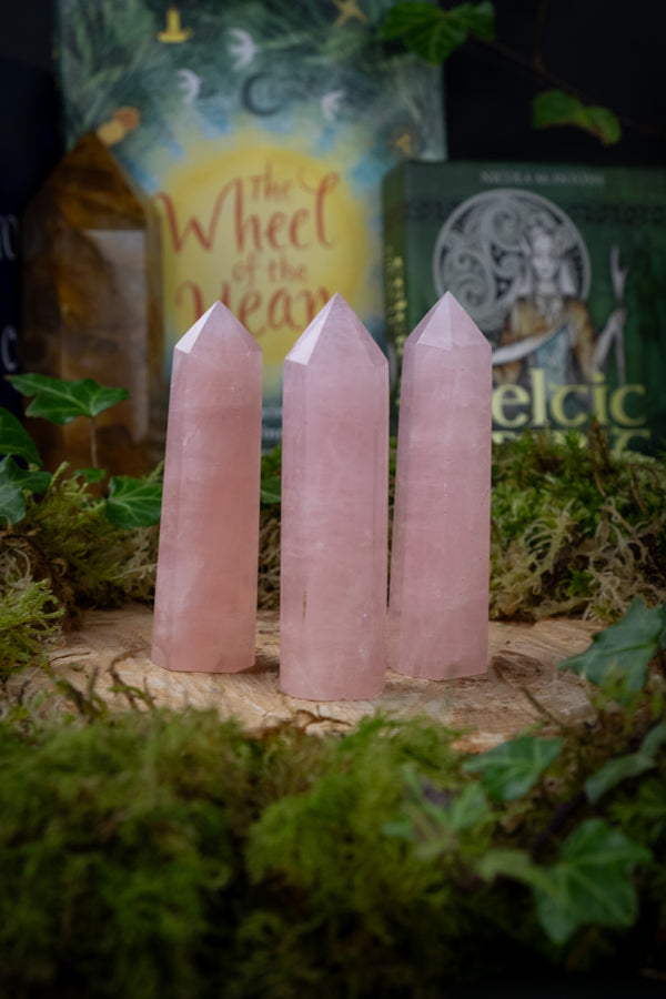 Rose Quartz Points, Pink gemstone, Crystal for love, compassion and peace, Ethically sourced from Madagascar, Super Gemmy, High Quality