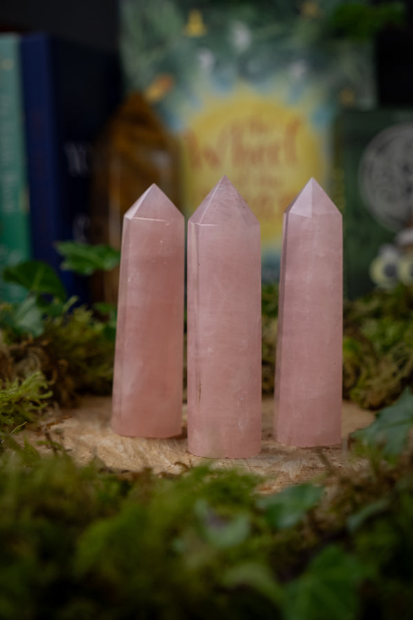 Rose Quartz Points, Pink gemstone, Crystal for love, compassion and peace, Ethically sourced from Madagascar, Super Gemmy, High Quality
