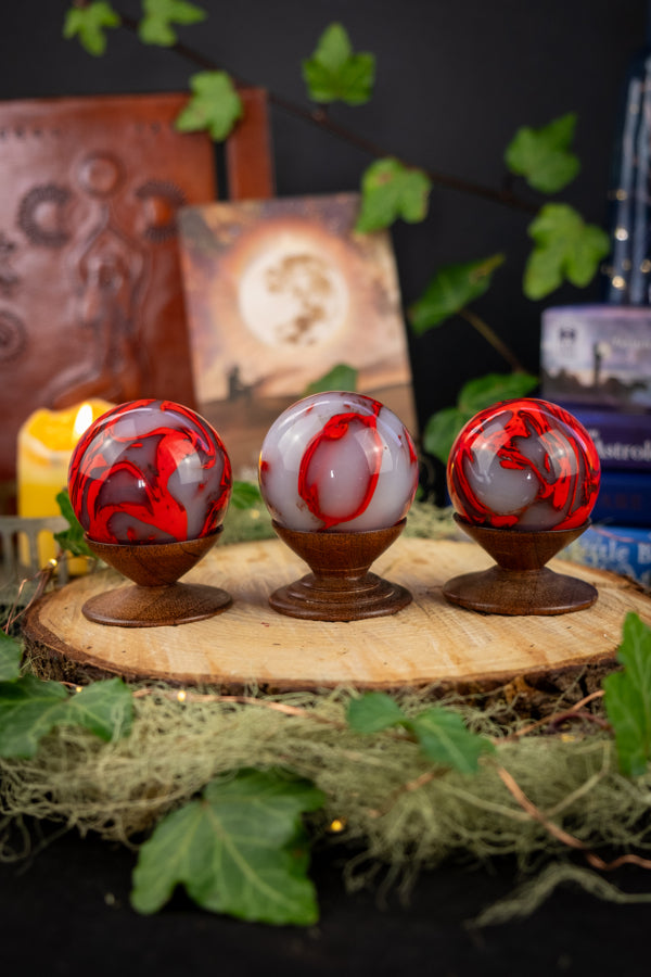 Chicken Blood Stone Sphere, Polished Gemstone, Vitality Crystal, Courage & Confidence Stone, Root Chakra Energy, Protection Crystal