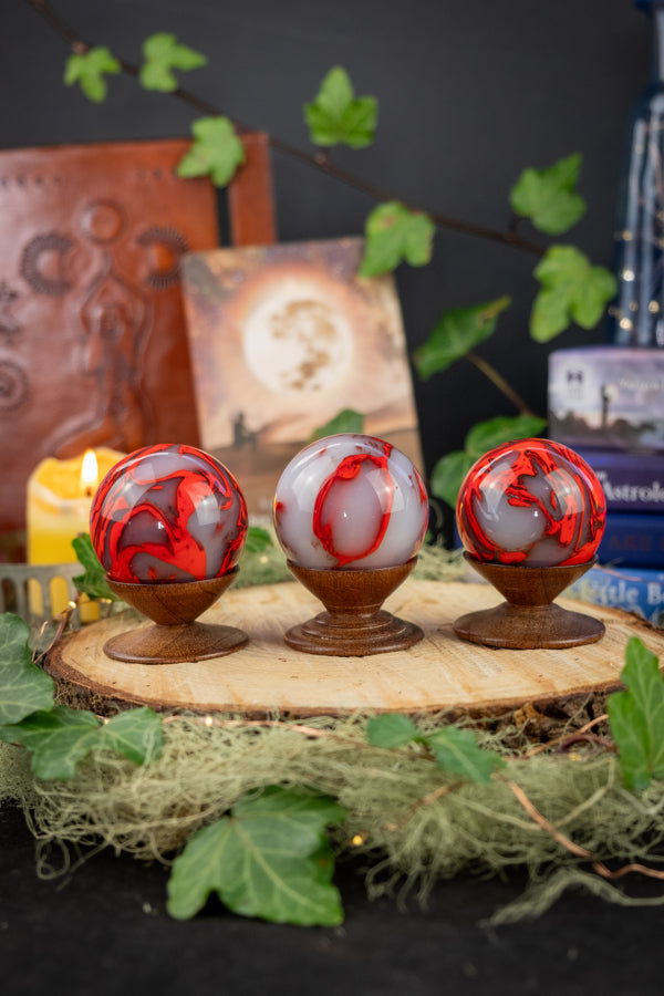 Chicken Blood Stone Sphere, Polished Gemstone, Vitality Crystal, Courage & Confidence Stone, Root Chakra Energy, Protection Crystal